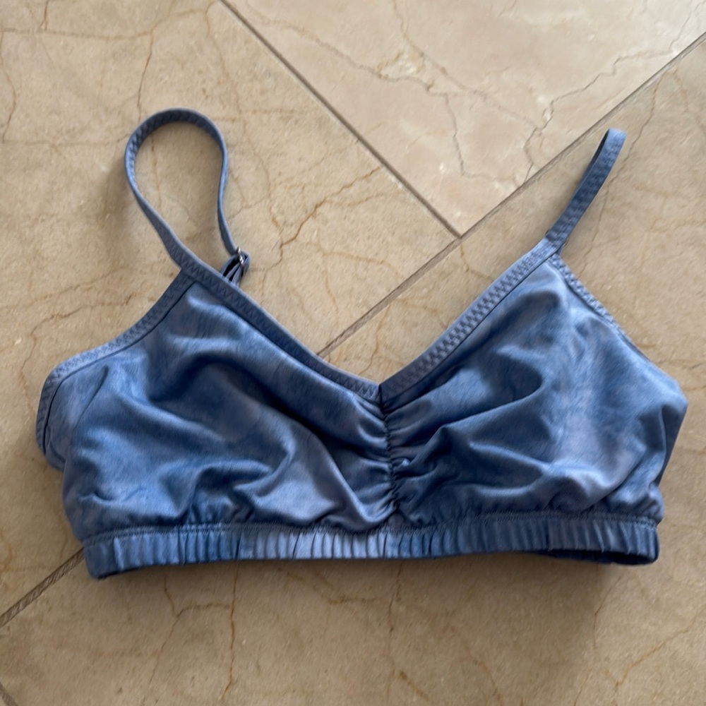Hadful multi wear adjustable sports bra bikini top blue